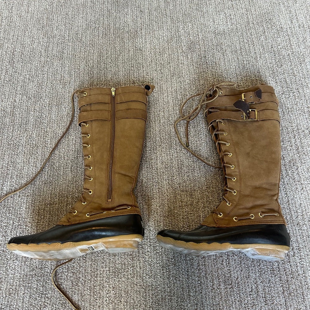 Sperry Brown and Black Winter Boots - Picture 1 of 5
